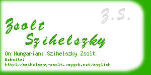 zsolt szihelszky business card